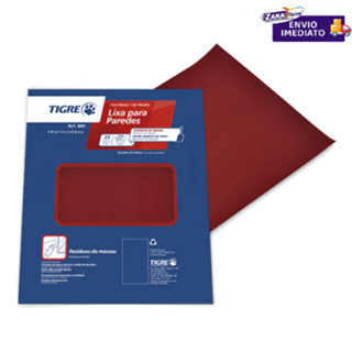 Kit 5 Lixas para Massa e Madeira Tigre 80 120 150 a 220 para Parede Gesso Reboco Cimento Madeira em Oferta na Shopee
