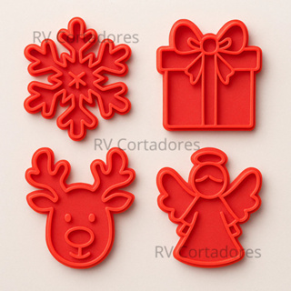 Cortadores Natal - Kit Floco de Neve - Pasta Americana molde Biscuit Marcador Biscoito em Oferta na Shopee
