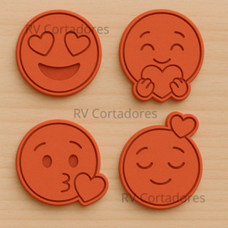 Cortadores Dia dos Namorados Kit Emoji Love - Pasta Americana molde Biscuit em Oferta na Shopee