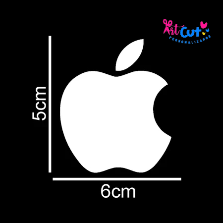 Adesivo Maçã Apple – iPhone, iPad, Macbook e Mais! Vinil Brilho 5x6cm, Fácil Aplicação