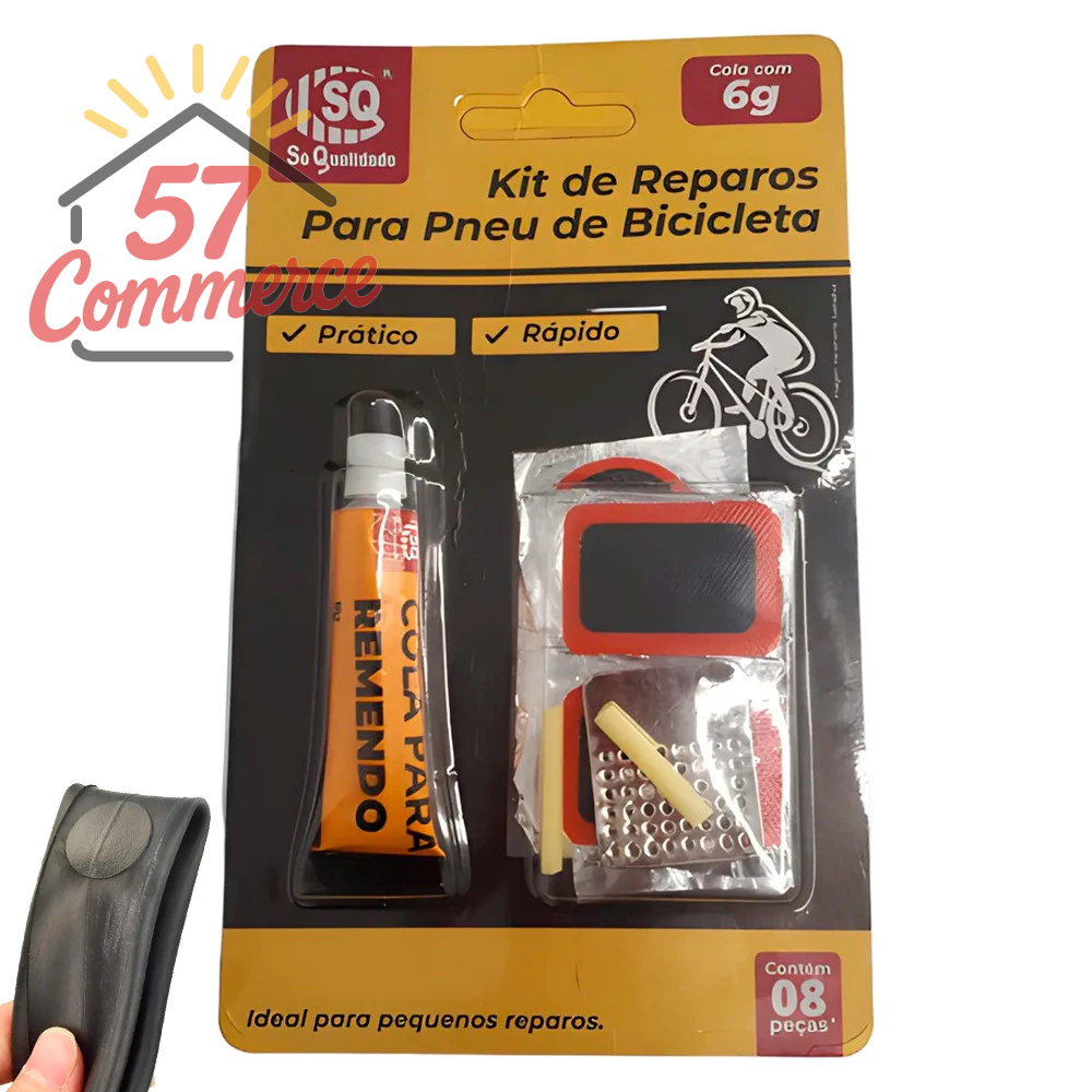 Kit de Reparos para Pneu de Bicicleta Camara 8 peças SQ3266