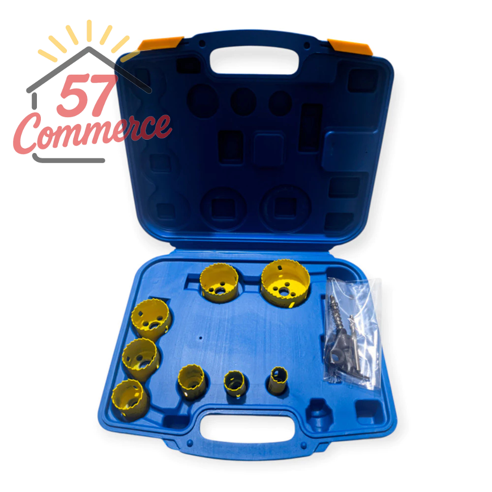 Serra Copo para Metal Ferro Aco 19/22/28/32/38/44/51/64 mm. Jogo 11 pcs. com Maleta ID-5478H Idea