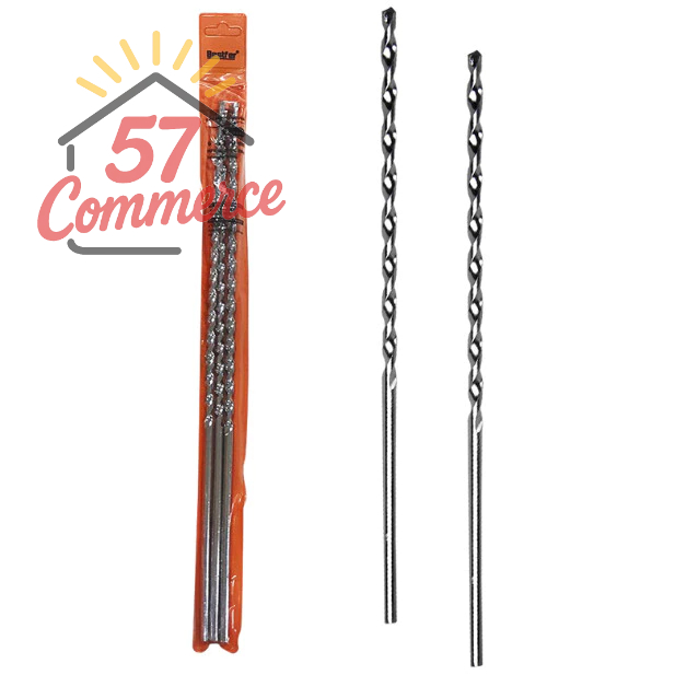 Broca Videa Extra Longa Fibrocimento 6 x 330 mm. Jogo 3 peças BFH1611 Bestfer