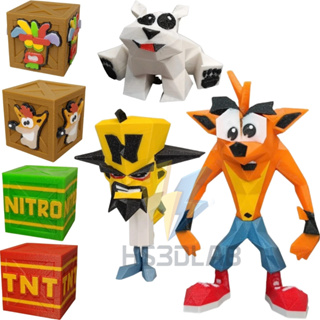 Crash Bandicoot Boneco Premium Playstation Low Poly Aku Aku Colecionável Articulado Decorativo Game em Oferta na Shopee