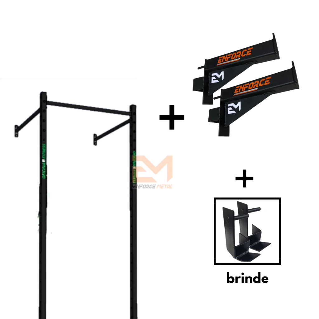 Power Rack Funcional Gaiola Rig Cross Box Crossfit + Suporte de Segurança Agachamento Supino