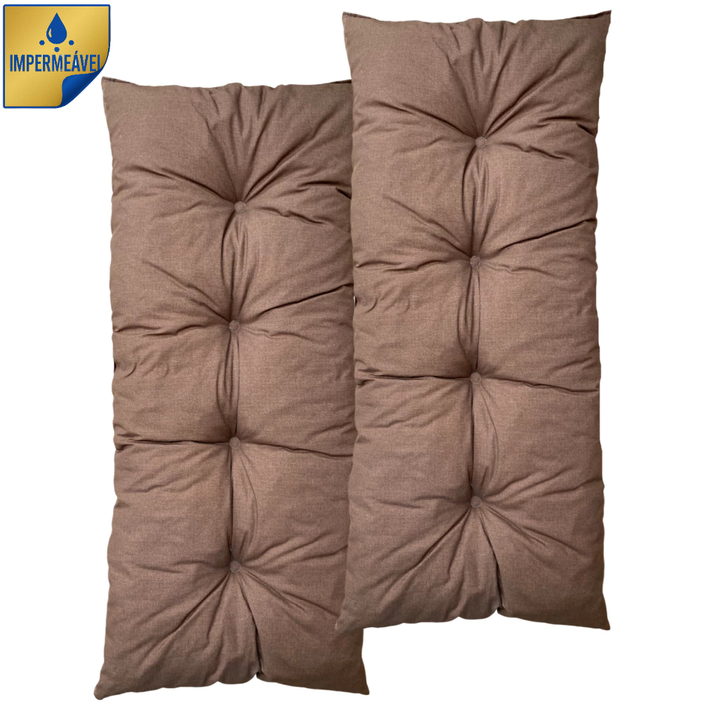 2 ALMOFADAS IMPERMEÁVEIS 105X45 ACQUABLOCK PARA CADEIRAS DE VIME E OUTROS