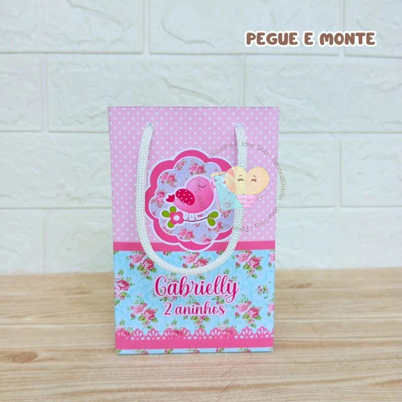 Sacolinha  Surpresa Jardim Encantado 1 - Personalizados - Lembrancinha - Festa Infantil - Aniversário /  PEGUE E MONTE