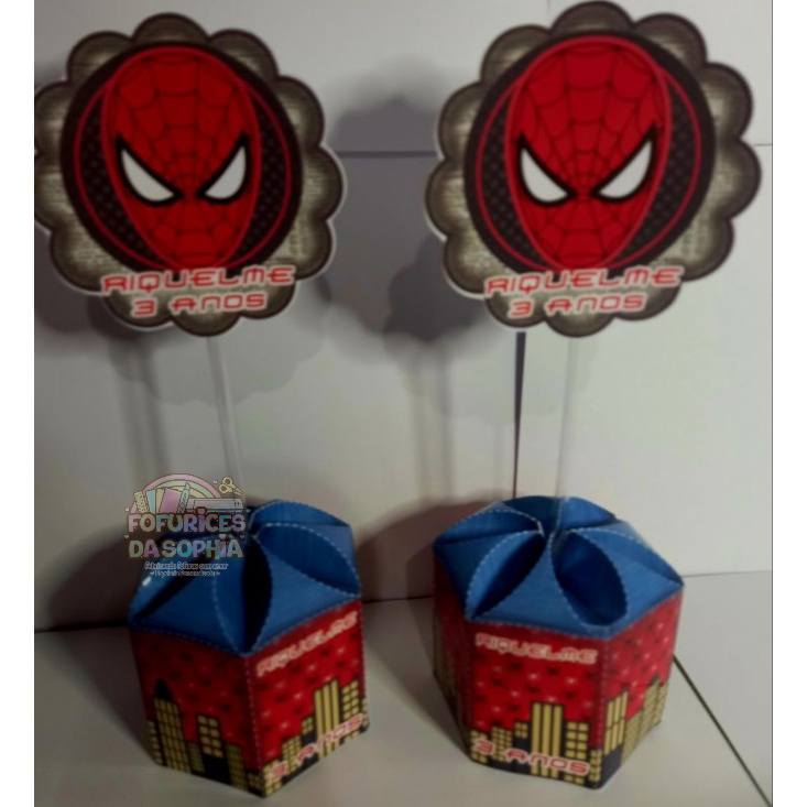 Centro de mesa HOMEM ARANHA | Arranjo de mesa | Enfeite de mesa |Cachepô| Lembrancinha | Festa Infantil