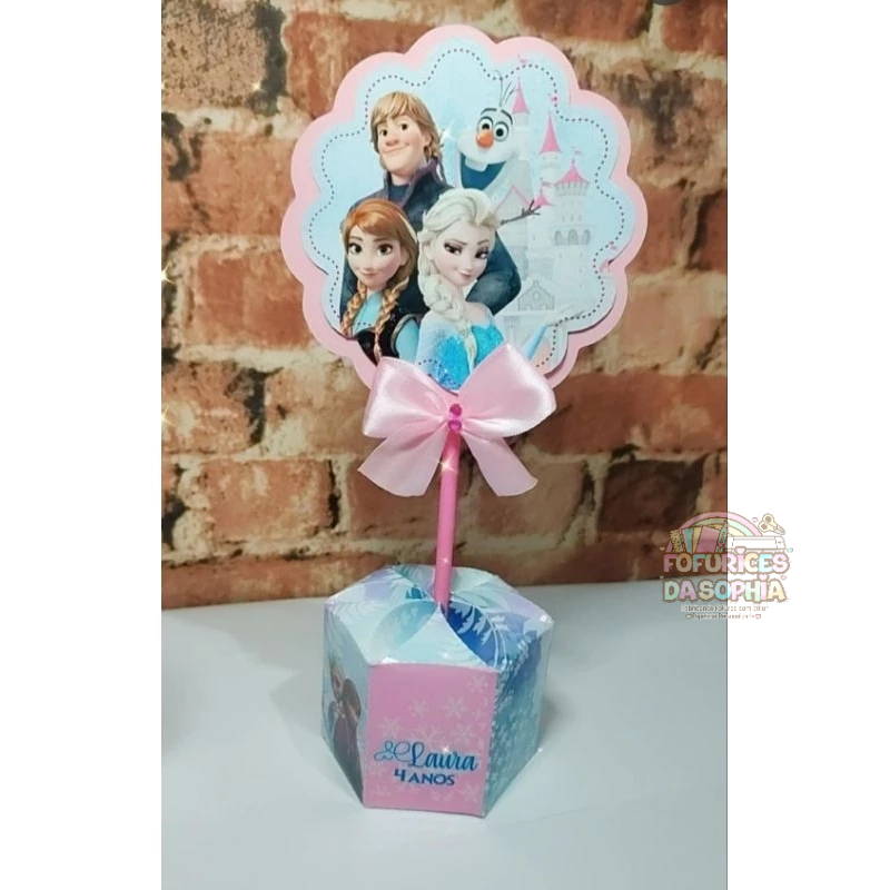 Kit Centro de mesa Frozen | Arranjo de mesa | Enfeite de mesa | Cachepô | Lembrancinha |Festa Infantil|Personalizados