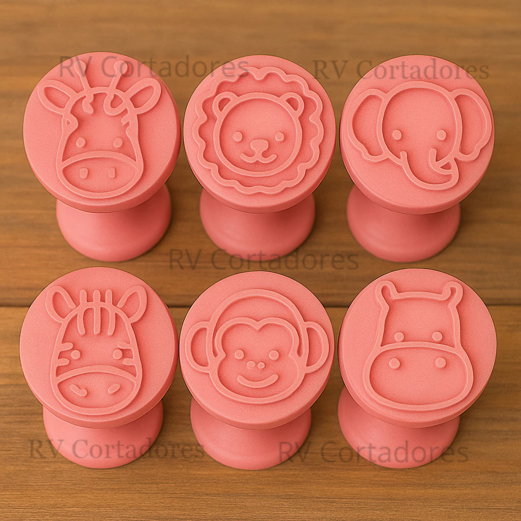 Carimbos Brigadeiros Docinhos - Kit Safari - 6pçs Festa Confeitaria em Oferta na Shopee