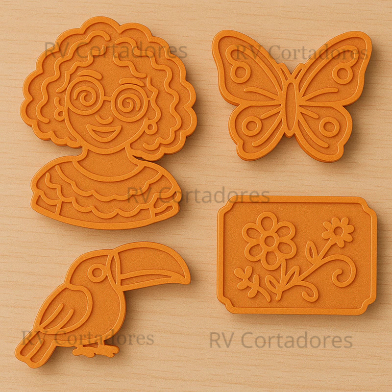 Cortadores Princesas - Kit Mirabel Encanto - Pasta Americana molde Biscuit Biscoito em Oferta na Shopee