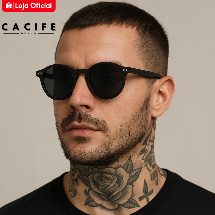 Óculos de Sol Milan Redondo Clássico Oldstyle Retrô Blogueira Steampunk uv400 Unissex - Fashion Accessories