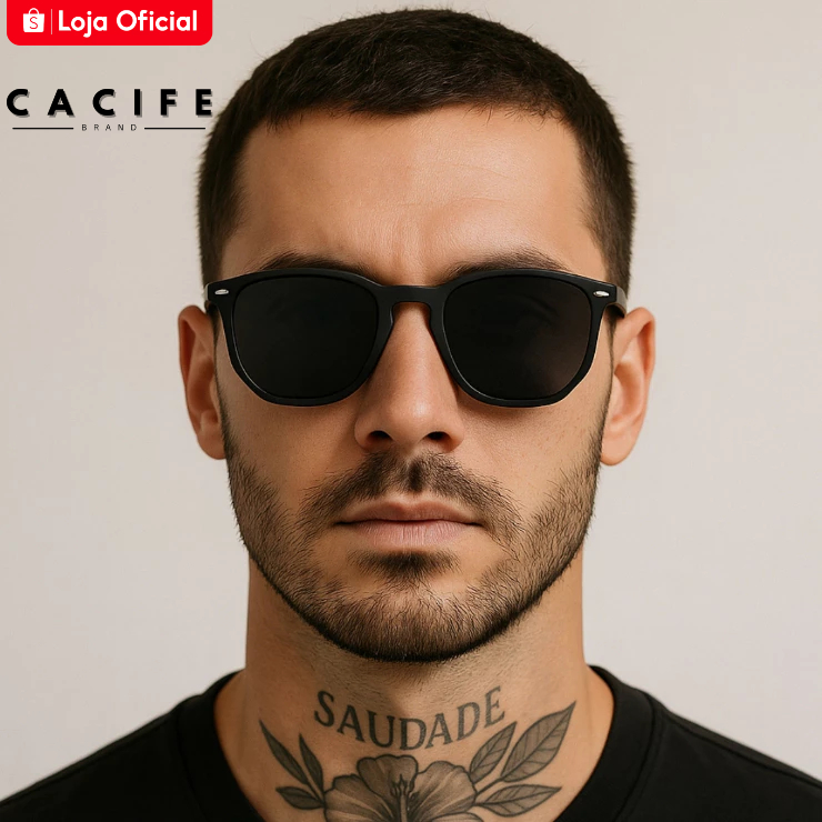 Óculos de Sol Tulum Preto Fosco Premium Hexagonal Flexível Retrô Oldstyle uv400 Feminino Masculino - Fashion Accessories