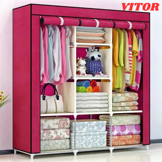Guarda Roupa Dobrável Organizador De Roupas Armário Multiuso Montavel Casal VITOR em Oferta na Shopee