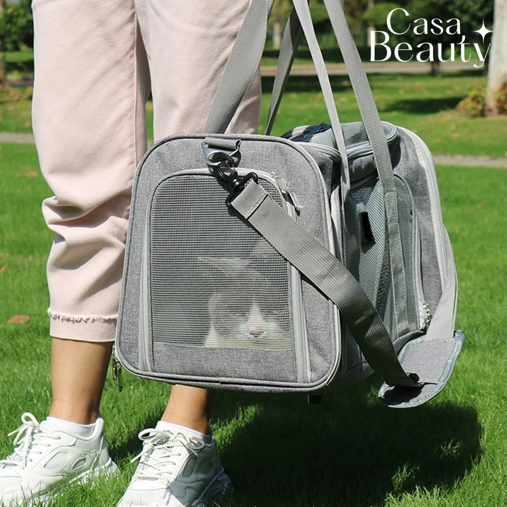 Bolsa de Transporte para Cães e Gatos Mochila para Viagem de Avião e Mala Portátil CASA BEAUTY em Oferta na Shopee
