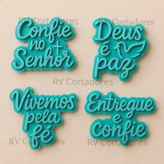 Cortadores Religioso - Kit Confie - Pasta Americana molde Biscuit Biscoito em Oferta na Shopee