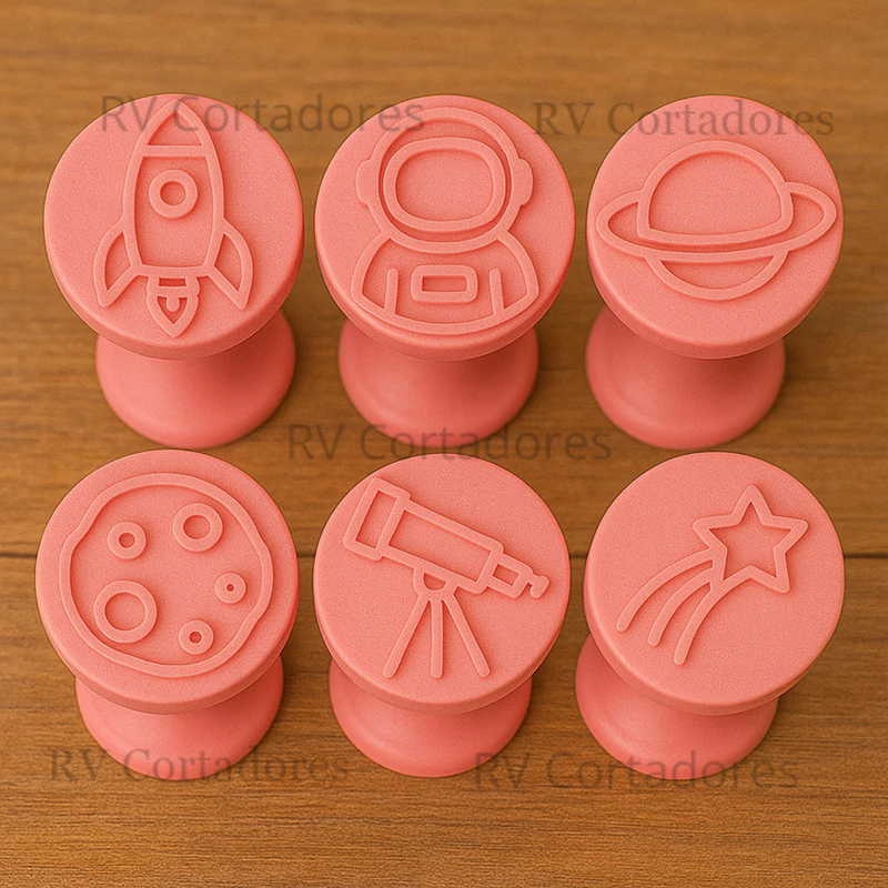 Carimbos Brigadeiros Docinhos - Kit Foguete - 6pçs Confeitaria - Espaço Planeta Espacial Astronauta em Oferta na Shopee