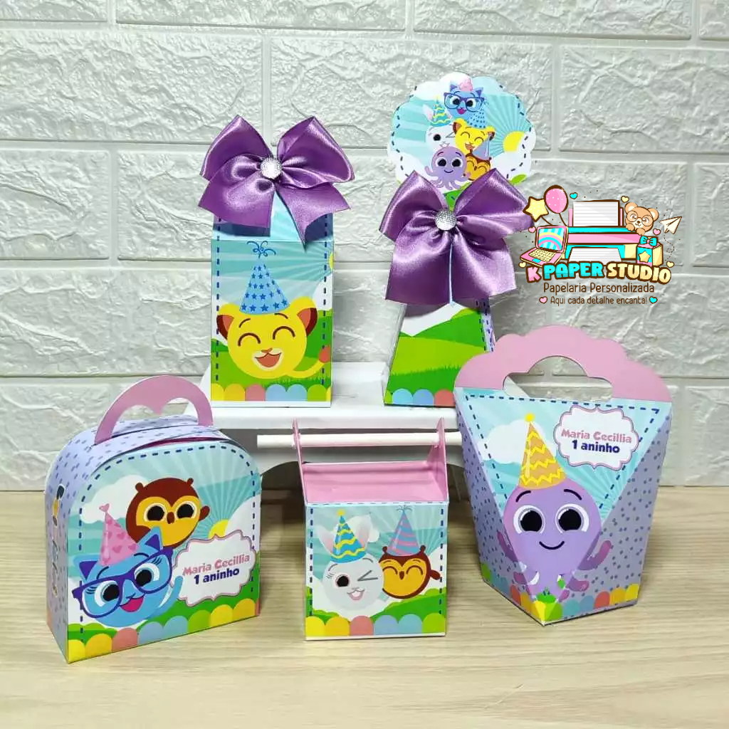 Kit Personalizados caixinhas Carros BOLOFOFO MENINA Lembrancinha aniversário-Festa PEGUE E MONTE