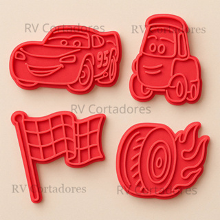 Cortadores Corrida - Kit Relâmpago McQueen - Pasta Americana molde Biscuit Marcador Biscoito em Oferta na Shopee