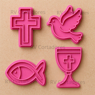 Cortadores Religioso - Kit Cruz - Pasta Americana molde Biscuit Marcador Biscoito em Oferta na Shopee