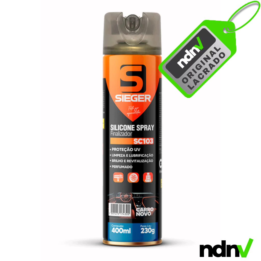 Silicone Spray Perfumado – 400ml – Cheiro de Carro Novo – Sieger SC103