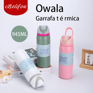 Belifou Garrafa Térmica Owala De 32 Oz Para Esportes E Condicionamento Físico Ao Ar Livre