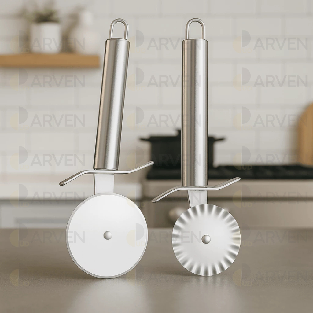 Kit 2 Cortador De Pizza e Pastel Inox Premium Brilhoso Corte Massas em Oferta na Shopee