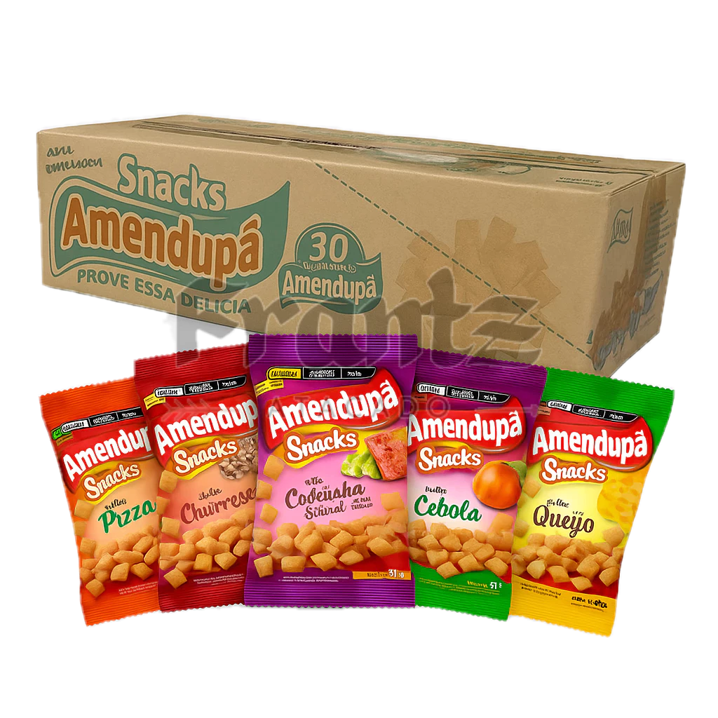 Salgadinho Amendupã 40g Caixa c/20un - Escolha o Sabor Revenda Lanche Snack Atacado em Oferta na Shopee