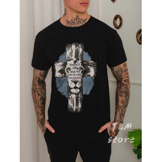 Camiseta long line manga curta Jesus lion