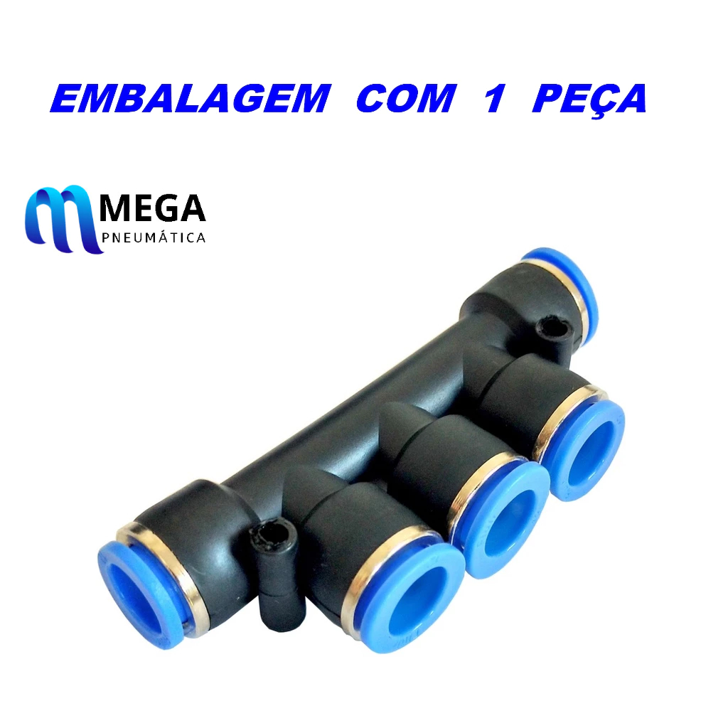 5 PEÇAS - Distribuidor de ar ENGATE INSTANTANEO rápido -  pneumático plástico da tubulação de ar