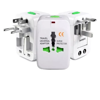 Adaptador Tomada Internacional Universal para viagem protetor contra surto elétrico + 150 países