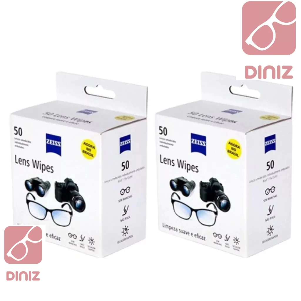 Zeiss Lens Wipes C/ 100 Lenços Umedecidos Limpa Lentes Óculos em Oferta na Shopee