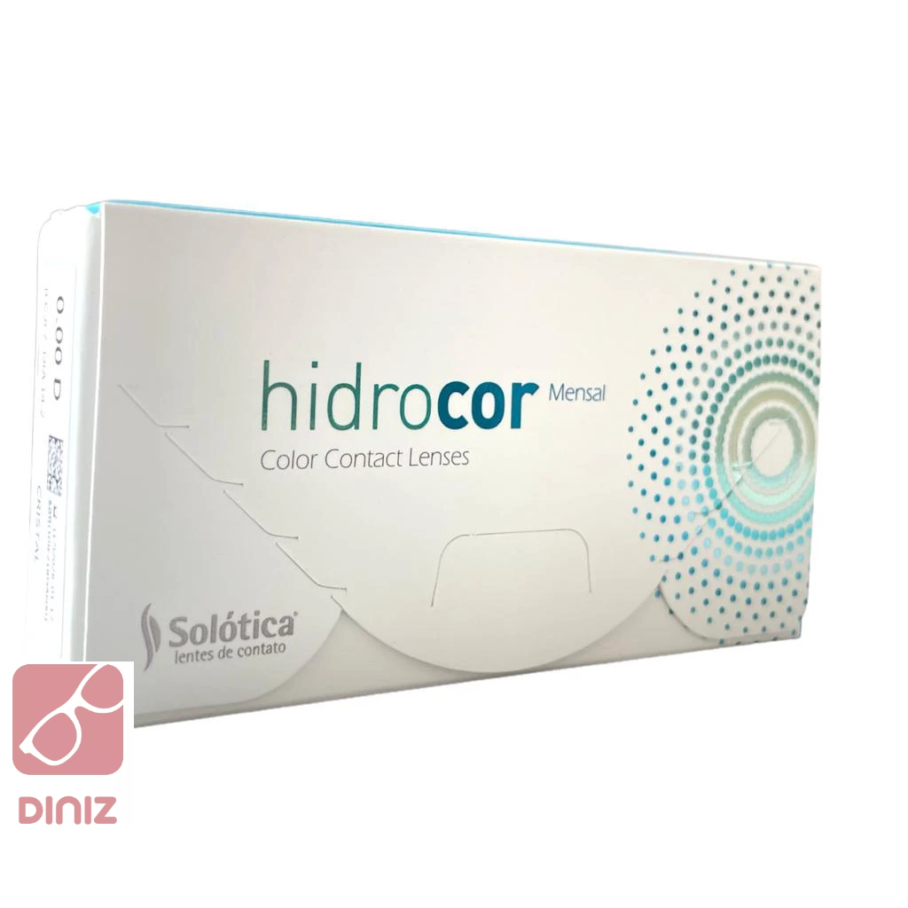 Lentes De Contato com Cor Solótica Hidrocor Mensal Sem Contorno Sem grau