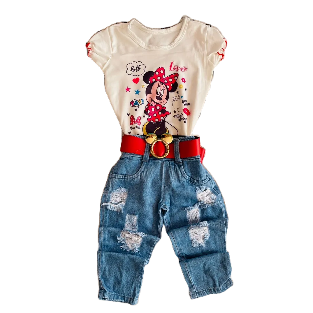 Roupa infantil menina blogueirinha 3 peças Tam 1 A 8 ANOS