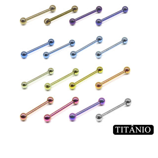Piercing Titânio Microbell para Mamilo Anodizado 12mm, 14mm ou 16mm- 1 Peça