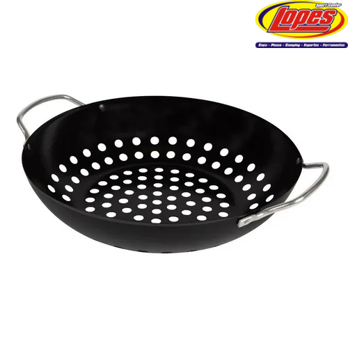 Frigideira Wok Antiaderente P/ Grelhar Churrasqueira - Mor