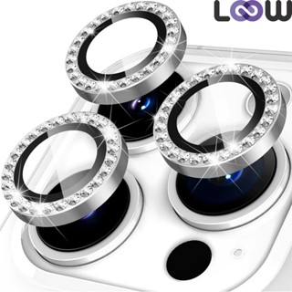 Kit Películas Lente Para iPhone 15, 15 Plus, 15 Pro, 15 Pro Max Câmera Proteção Com Brilho Brilhante Strass