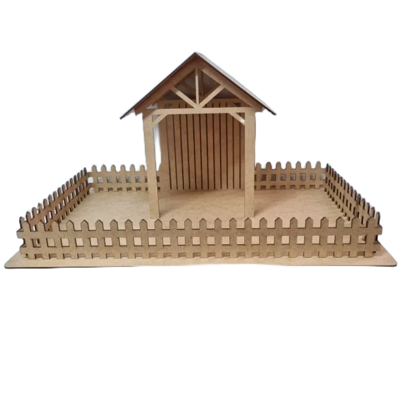 Casa para presépio e CERQUINHA G base 50x35 , Laser e decoração feliz natal- casinha MDF cru