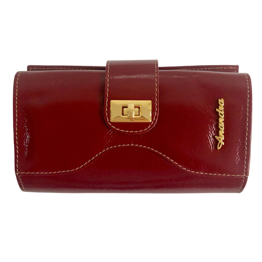 Carteira Feminina Anandra Em Couro Legítimo Modelo Ana Lúcia Tamanho Grande