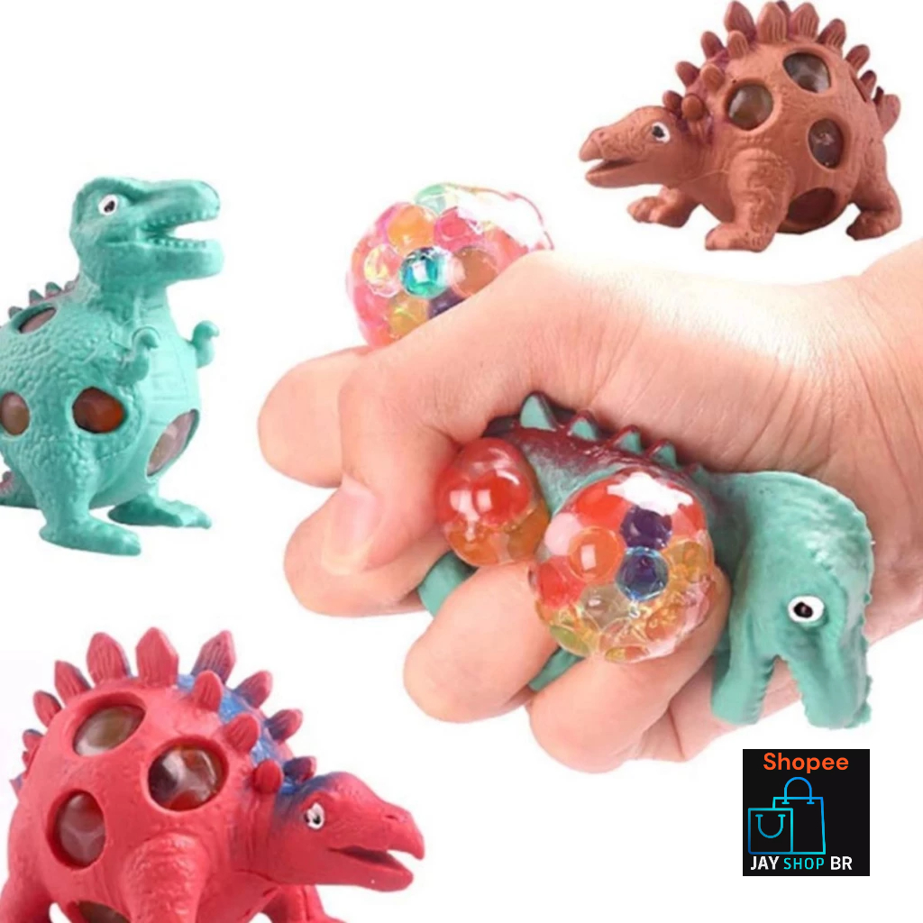 KIT COM  1/2/3/4 Esmagamom Dinossauro Com UVAS Borracha Squishy Brinquedo De Apertar Squeeze Fidget Toy Multicolorido Estilos Barato
