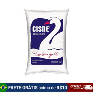 Sal marinho iodado refinado Cisne 1kg