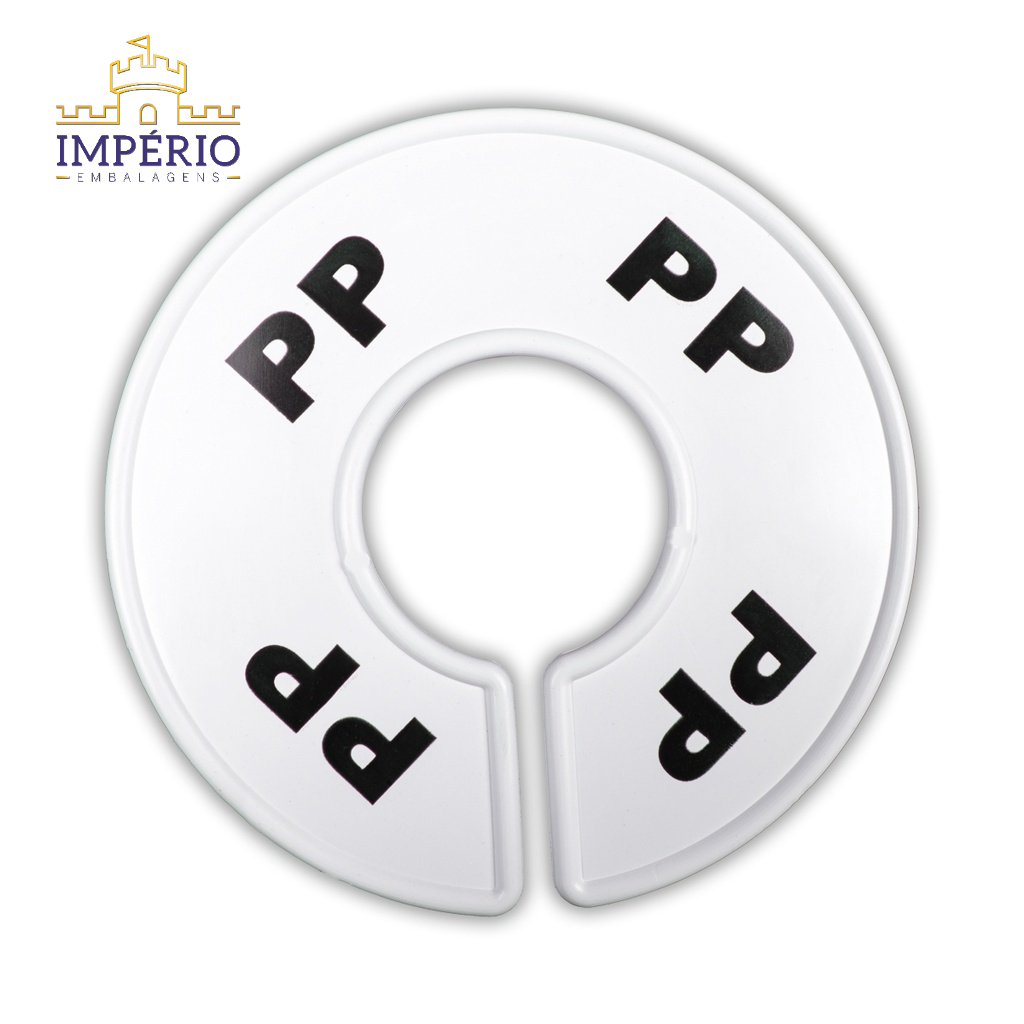 Divisor/Separador Para Arara Preto Letras e Números Roupas