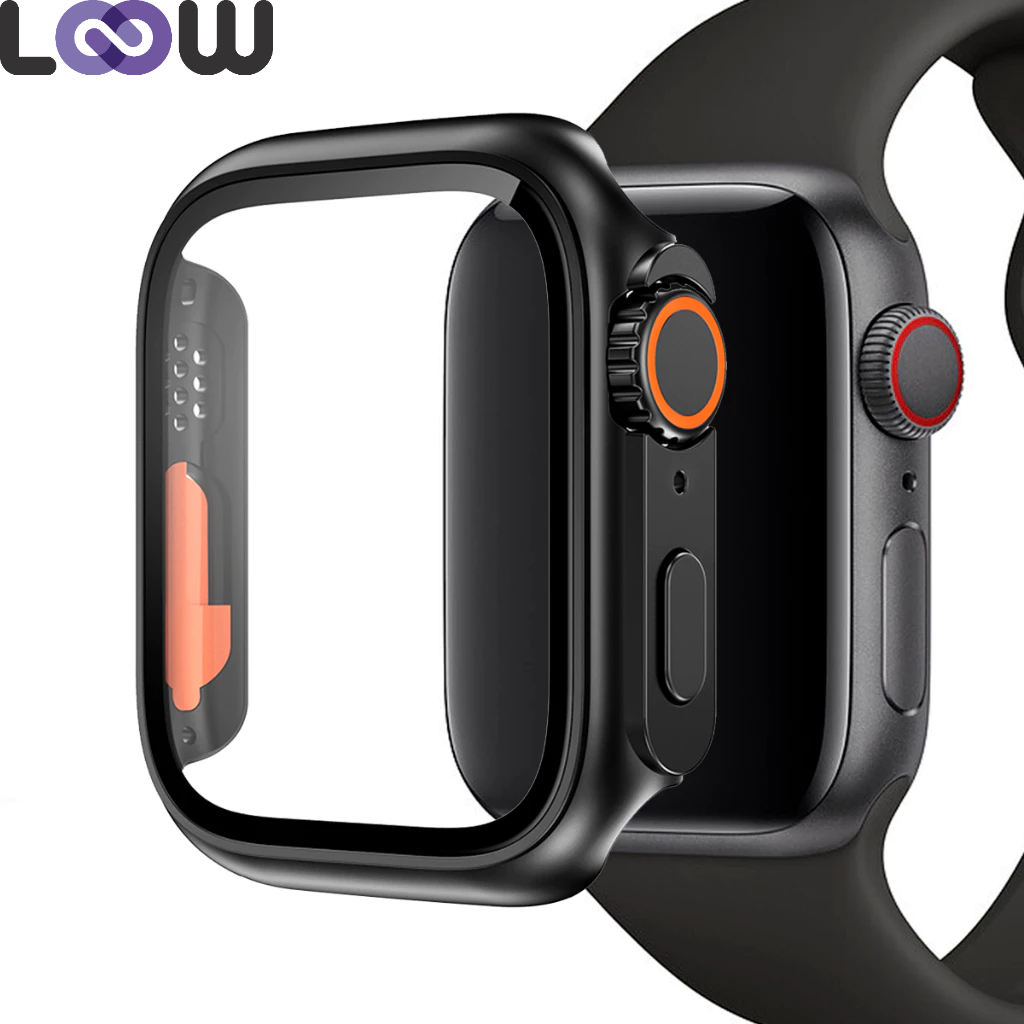 Capa Bumper Transformação Para Apple Watch 40mm 41mm 44mm 45mm Capinha Case Transforme Seu Apple Watch Em Apple Watch Ultra - PRETO