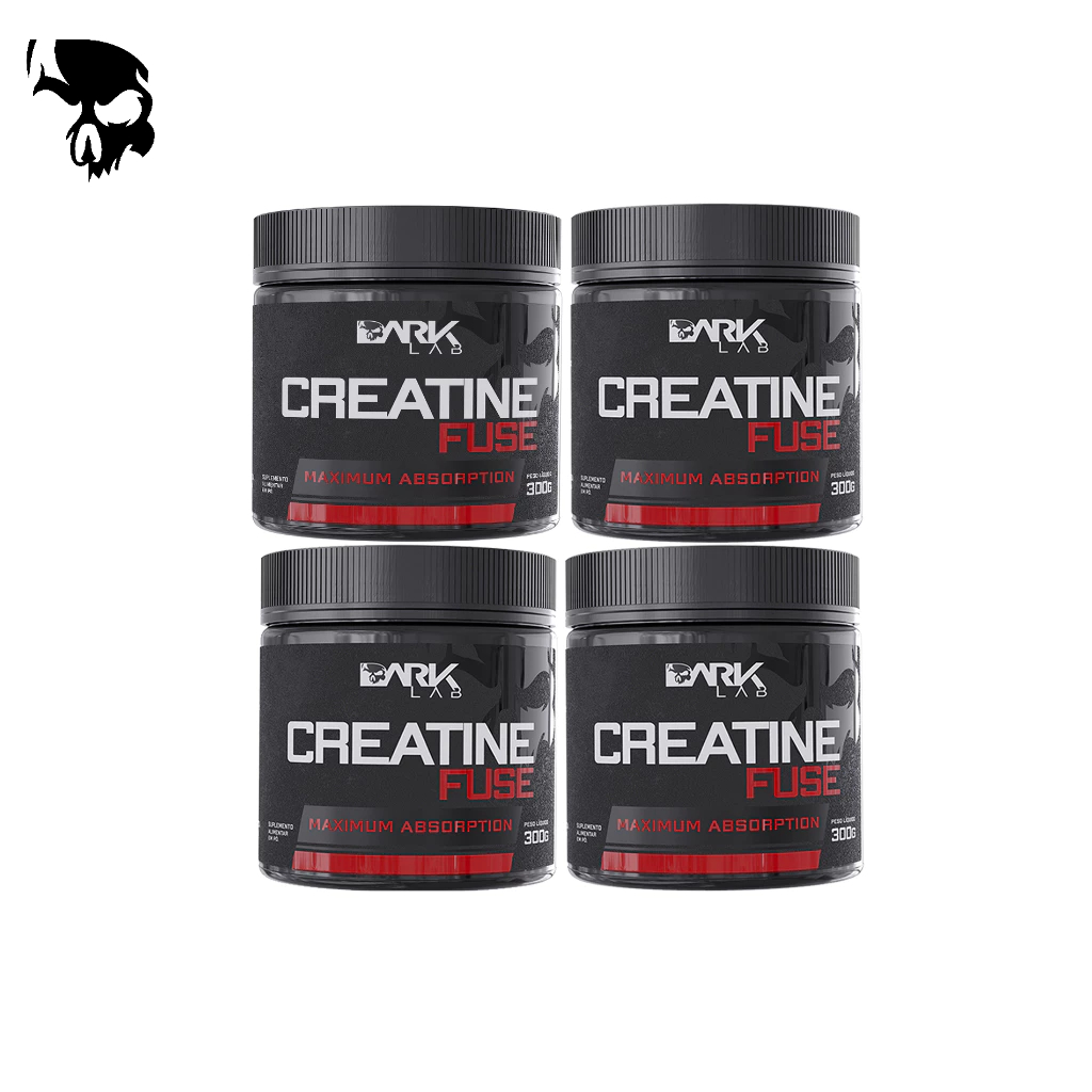 Kit 4x Creatina Monohidratada 300g Dark Lab - Creatine Fuse