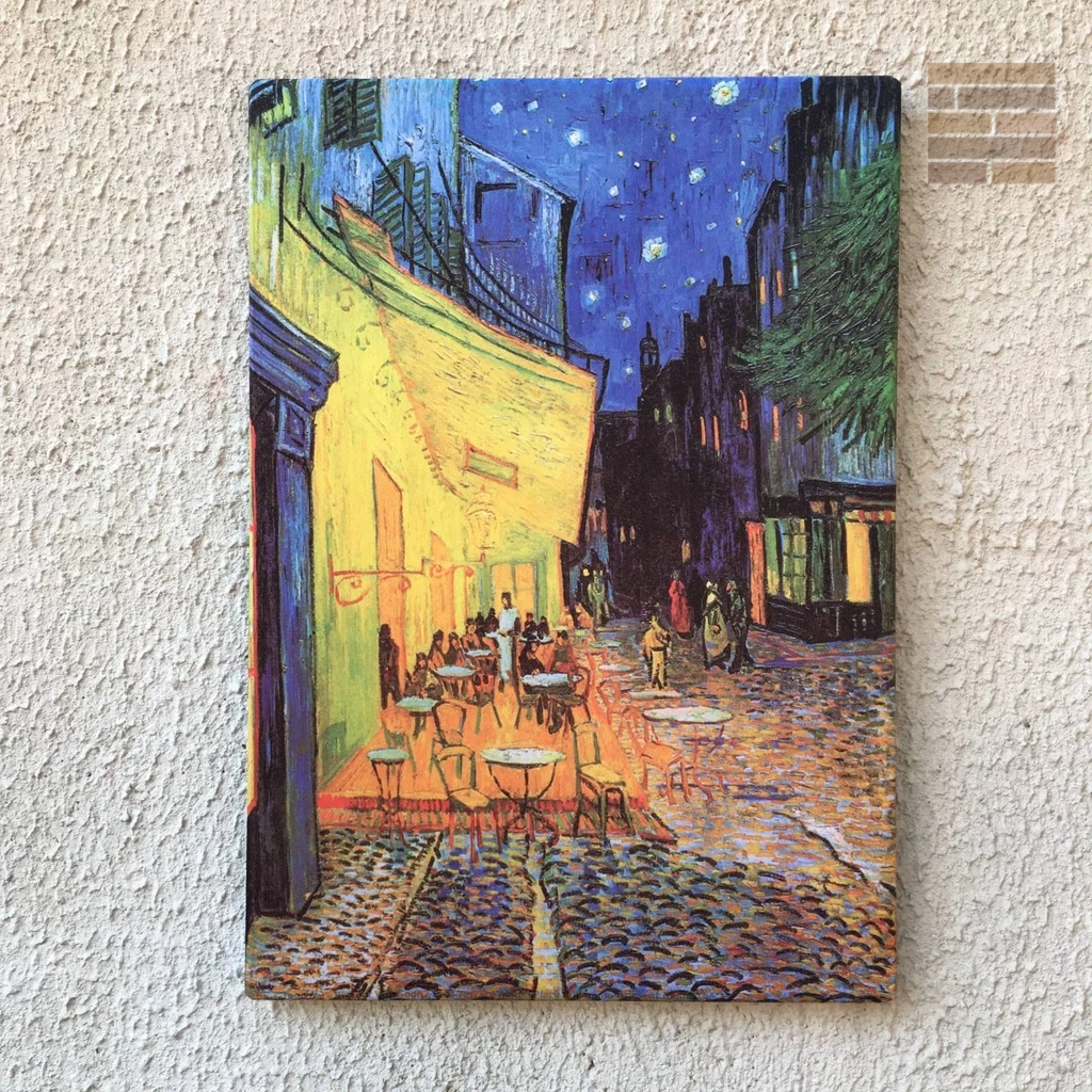 Quadro Terraço do café a noite Van Gogh Obras de artes Tela Acetinada em Oferta na Shopee