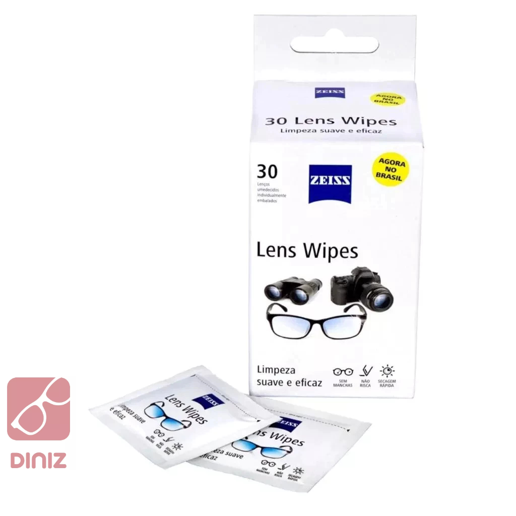 Lens Wipes Zeiss C/ 30 Lenços Umedecidos Limpa Lente Lens Wipes Zeiss C/ 30 Lenços Umedecidos Limpa Lente
