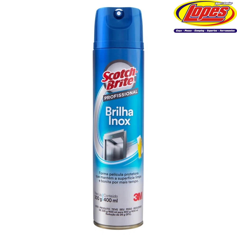 Brilha Inox Scotch-brite 400ml Para Limpeza Profissional - 3m
