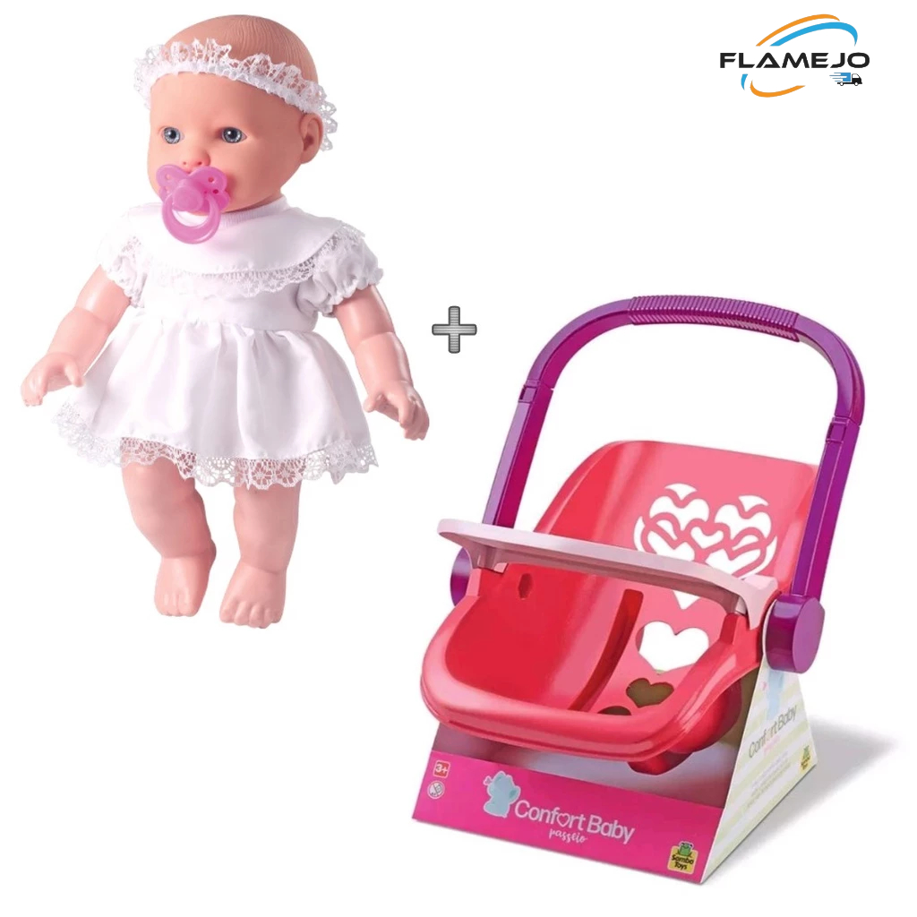 Boneca Minha Primeira Oração Reza o Pai Nosso mais bebe conforto passeio Kit