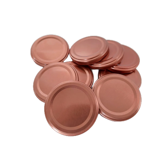 10 Tampas em Metal 58mm para potes de Vidro