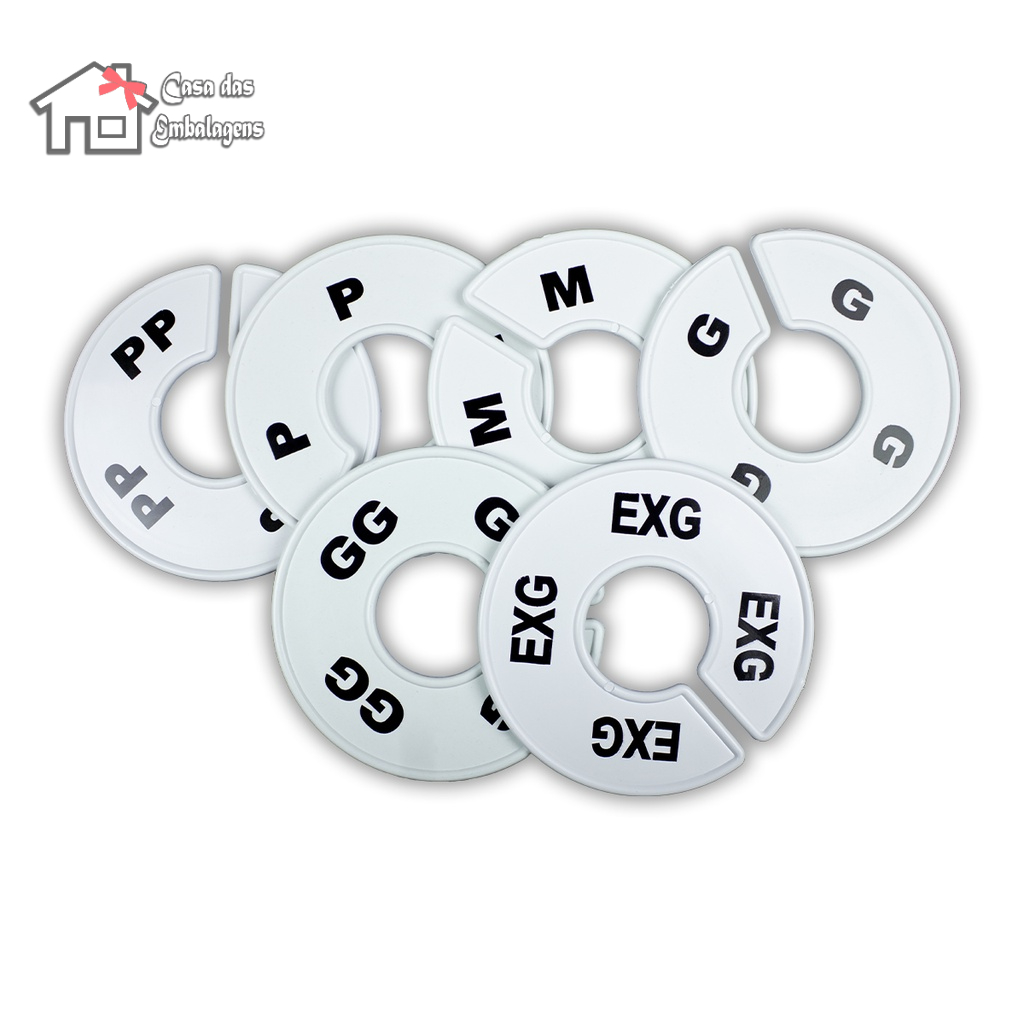 Kit 10 Organizadores de Arara – Divisores de Tamanhos para Roupas em Oferta na Shopee